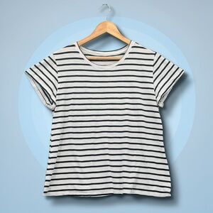 LC Lauren Conrad Striped Cotton Tee L